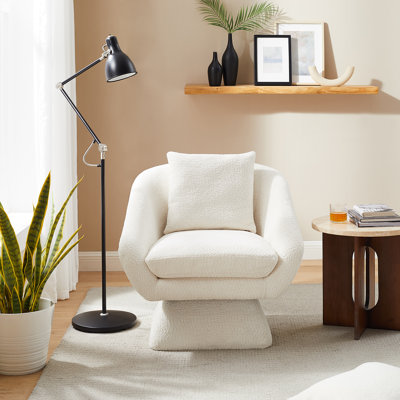 Arafaat 80Cm Wide Swivel Barrel Chair