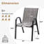 Fauteuil de salle à manger empilable pour patio (ensemble de 6)-607886404-607886409