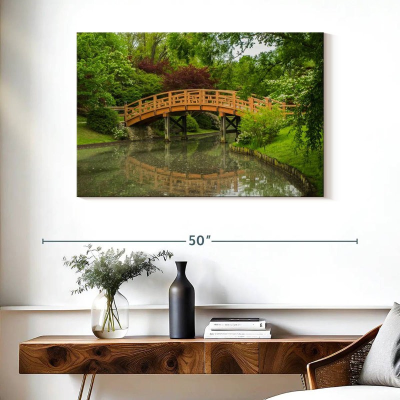 Pont de jardin japonais Sireci, H 26 po x l 39 po