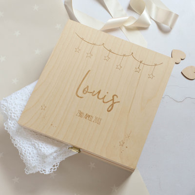 Jhoan Personalised New Baby Keepsake Box