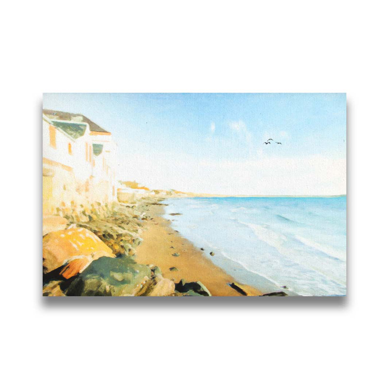 Living by the Sea par Hal Halli. Toile giclée sur toile tendue avec cadre flottant, H 30 po x l 45 po, Toile tendue