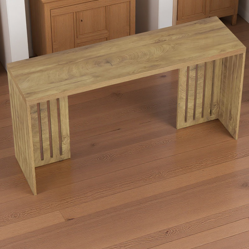 Table de cuisine rustique, table basse en bois, table de salle à manger rectangulaire, Naturel