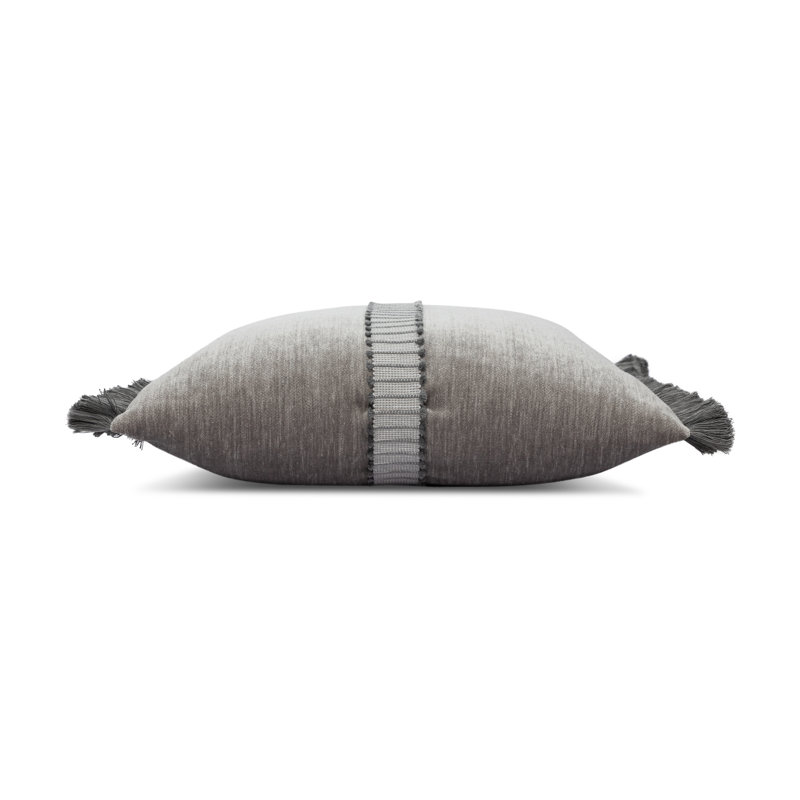 Splendor Pillow Cover & Insert, Square, 20" H x 20" W, Gray