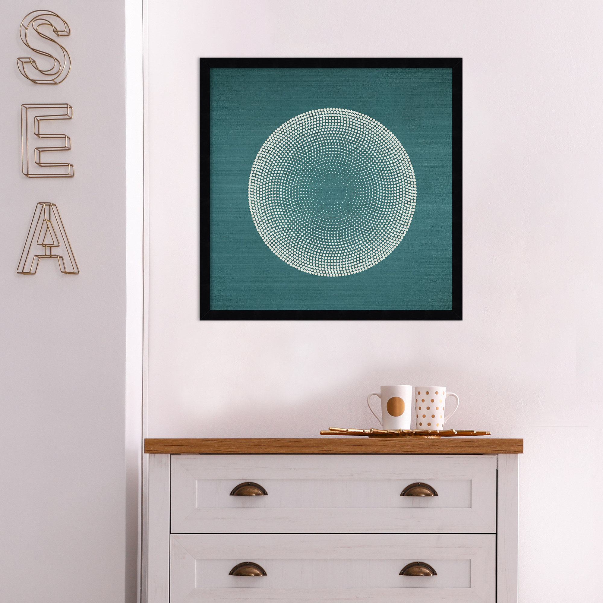 Circles by Incado, Black, 21" H x 21" W x 1" D