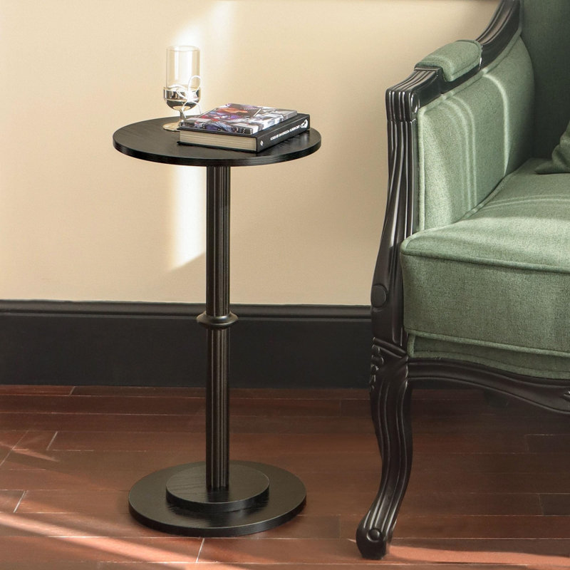 Table de bout moderne ronde, Noir