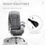 Chaise de bureau en polyester, pivotante, support lombaire, hauteur réglable, appui-tête, repose-pieds, roulettes