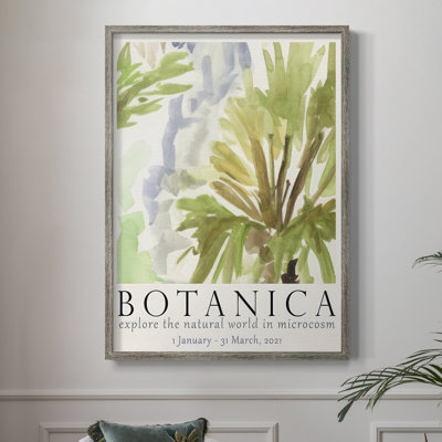 Affiche Botanica de l'exposition III, reproduction encadrée - bois massif