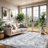 Floral and Geometric Indoor / Outdoor Rug-1076422086
