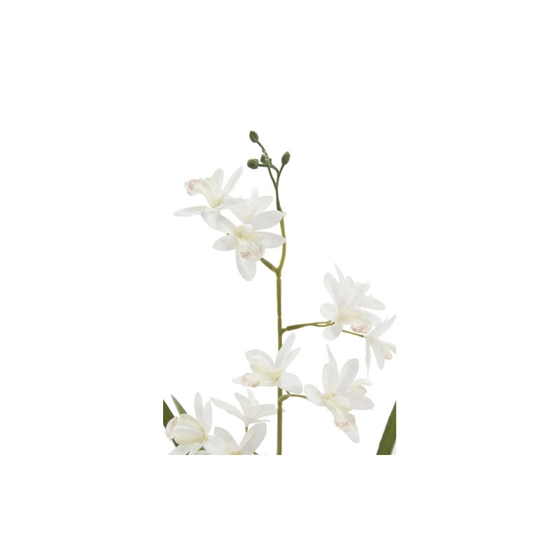 20.5" Artificial White Orchid in Vanda Pot