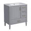 Meuble-lavabo de 30 po avec lavabo en céramique, porte à fermeture en douceur avec tablette intégrée, tiroir profond, tiroir standard, grand tiroir diviseur, grande armoire de rangement pour la salle de bain, design moderne et fonctionnel
