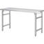 Table pliante en acier inoxydable 36 x 24 po, table de préparation commerciale de 660 lb, poste de travail portatif robuste à un niveau pour la cuisine, le restaurant, l’atelier et le garage-121350147