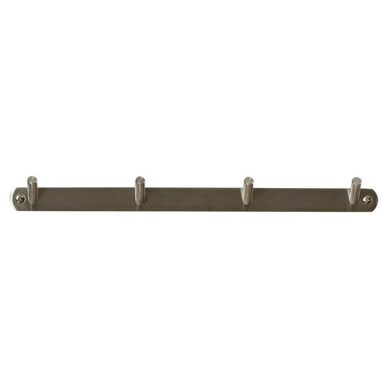 Hook rack - 4 hooks - stainless steel 