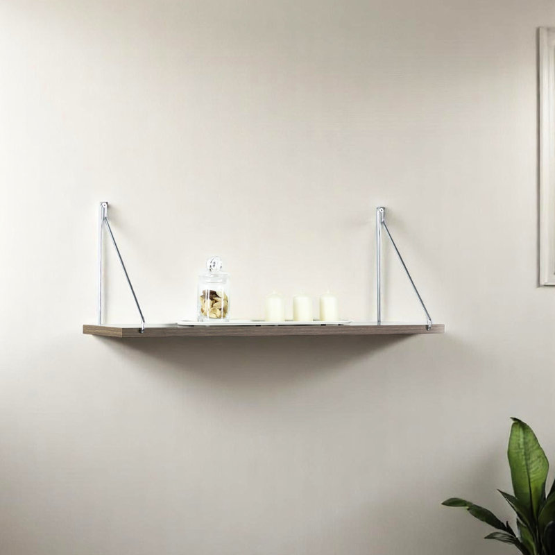 Floating Wall Shelf, Single - Mounted Shelf In White/, Perfect For Books And Small Decorative Objects, Clean Design Smooth Finish On Wood Elevate Your Interior Design, Display Candles Or Plants,