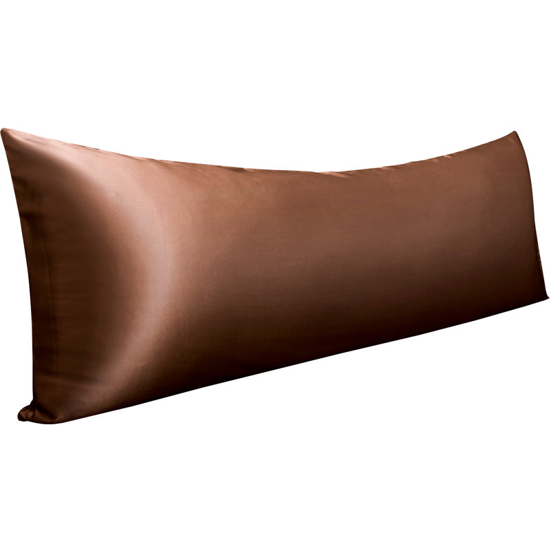 1 PC Body Pillowcase, Satin Luxurious Pillowcases with Envelope Closure - NTBAY, Coffee