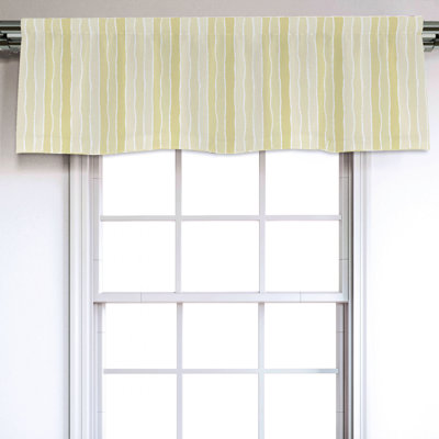 Sateen Striped Ruffled Window Valance