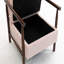 Chaise de rangement, fauteuil d'appoint moderne Mid-Century avec structure en bois, chaises de salon rembourrées avec coussin de taille, fauteuil de lecture pour véranda de chambre à coucher-1166872421