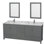 Sheffield 80" Double Bathroom Vanity Set with Mirror