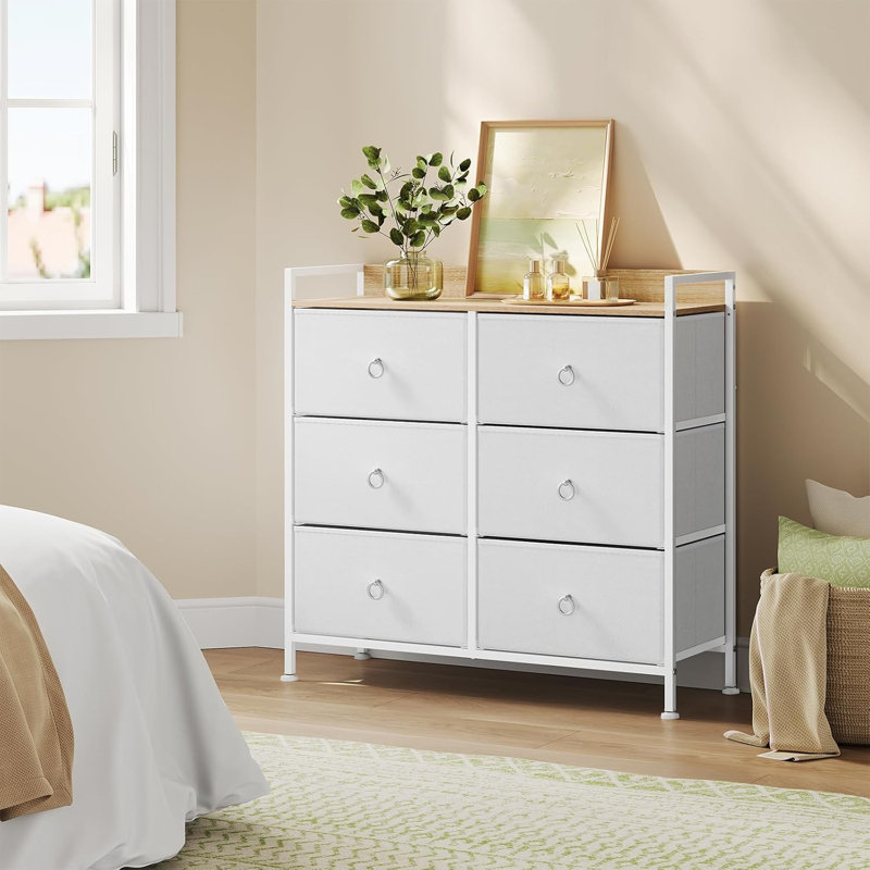 Ahuvah 6 Drawer Storage Drawer, White