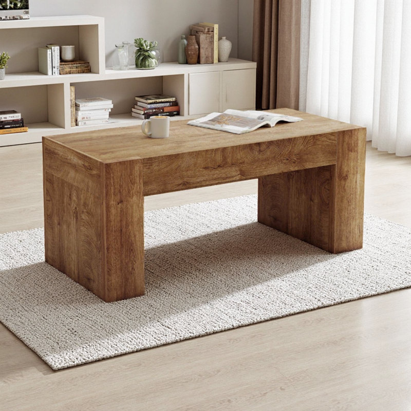 Table basse Gather-Round Farmhouse avec tiroir de rangement caché