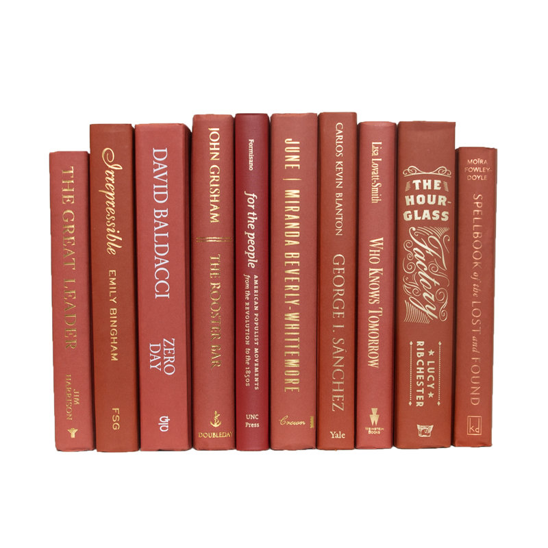 Livres décoratifs - Ensemble de livres Sienna - 1 pied de livres rouges