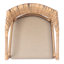 Fauteuil moderne rembourré avec coussin brun Bungalo