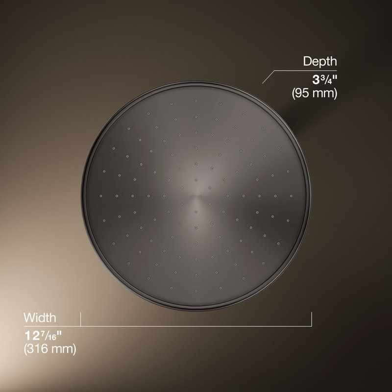 Rain Fixed Shower Head, Vibrant Titanium