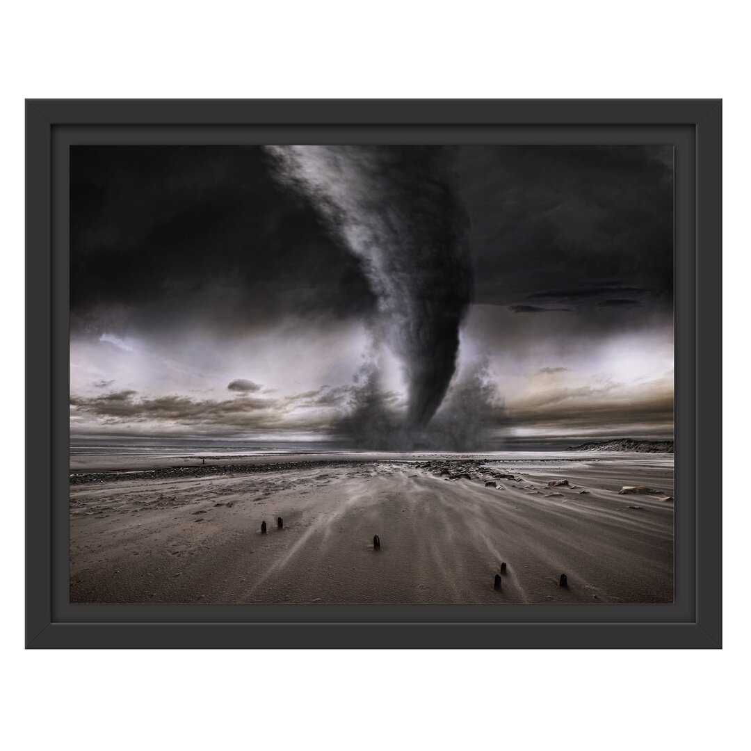 Gerahmtes Wandbild Dramatischer Tornado