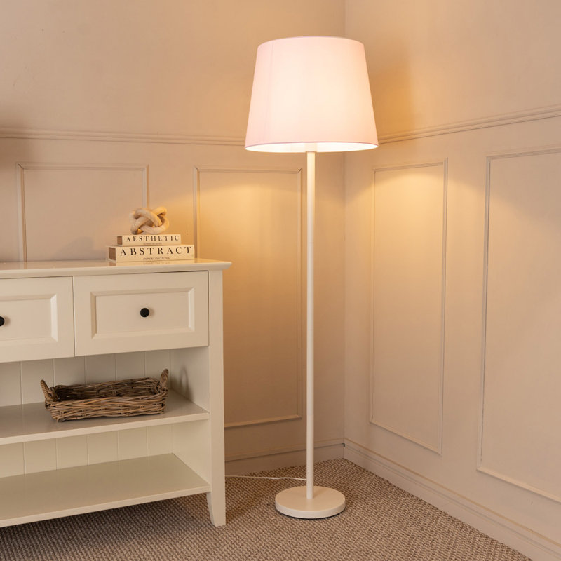Romeir 148cm Matte Traditional Floor Lamp, Pink