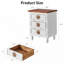 Table de bout Vintage Farmhouse avec boutons floraux - table de chevet rustique de 19 po avec 3 tiroirs et pieds de gourde, table de chevet ou de canapé, presque entièrement assemblée, blanc vieilli