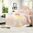 -Piece Pink Full Queen Bedding Sets, Microfiber Rainbow Comforter for Kids