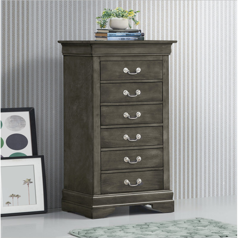 Commode à linge Louis Phillipe G3105-LC, Gris