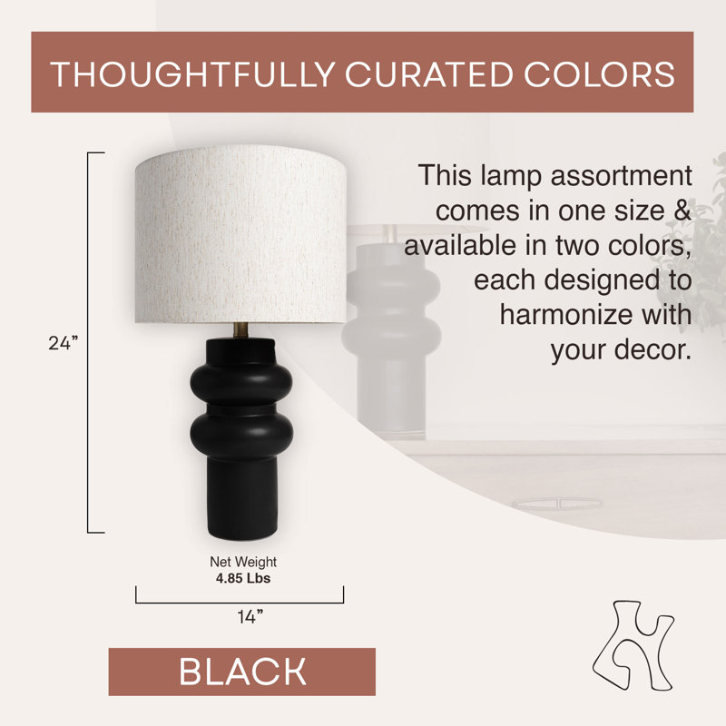Lampe de table Villa Moda Nina-Hxy-1659, Noir