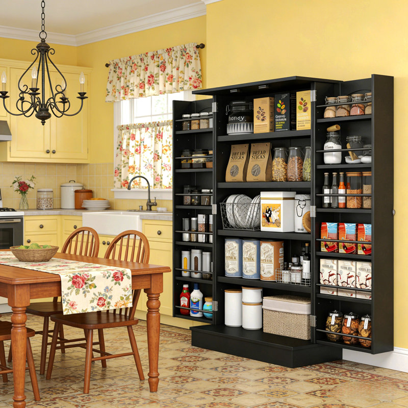 Armoire de cuisine, garde-manger, Noir