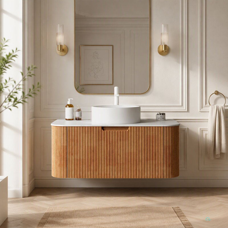 Armoire murale 36 po, avec comptoir et tiroir en marbre artificiel, sans bassin, sans robinet