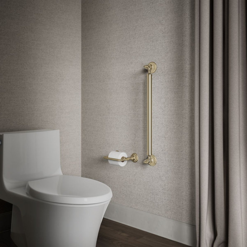 Kohler Artifacts Grab Bar, 24"W, Vibrant French Gold