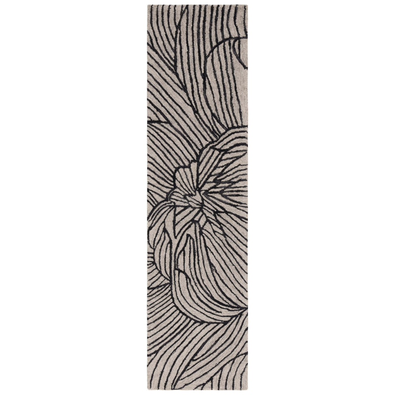 Courtenay Hand Tufted Wool And Cotton With Latex Floral Rug, Runner 2'3" x 9'