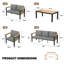 Ensemble de meubles de patio 5 pièces, ensemble de conversation extérieur toutes saisons avec table basse-1849386413