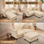 Canapé Chesterfield 62 "rembourré avec repose-pieds-1770553986