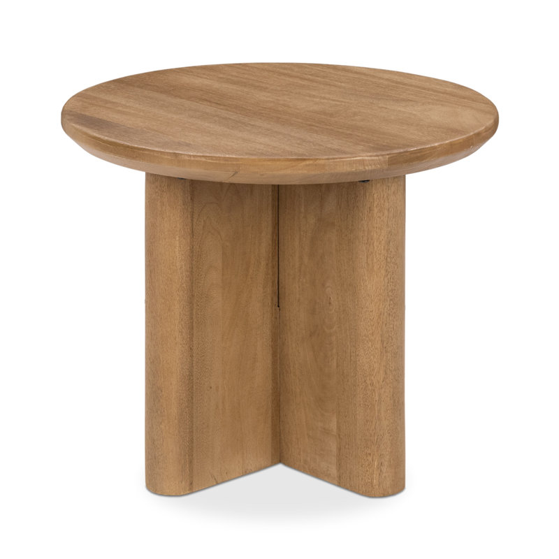 Montengo Solid Mango Wood Round End Table
