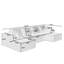 Canapé modulaire moderne avec conception peu encombrante, aucun assemblage requis, canapé d'intérieur pour la détente