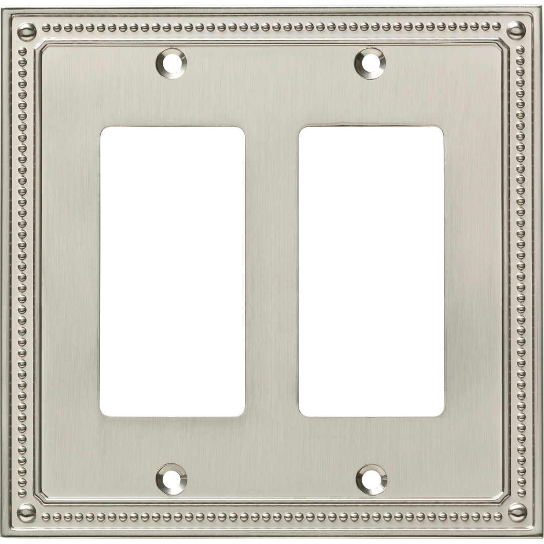 Classic Beaded 2-Gang Rocker Wall Plate Franklin Brass 