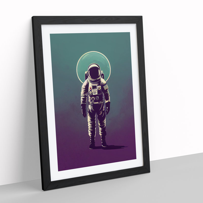 Astronaut Of The Future - Single Picture Frame Painting, 46cm H x 34cm W x 2cm D, Black Framed