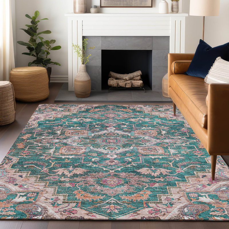 Tapis émeraude de qualité supérieure Prisco, Rectangle 5 pi x 7 pi 6 po