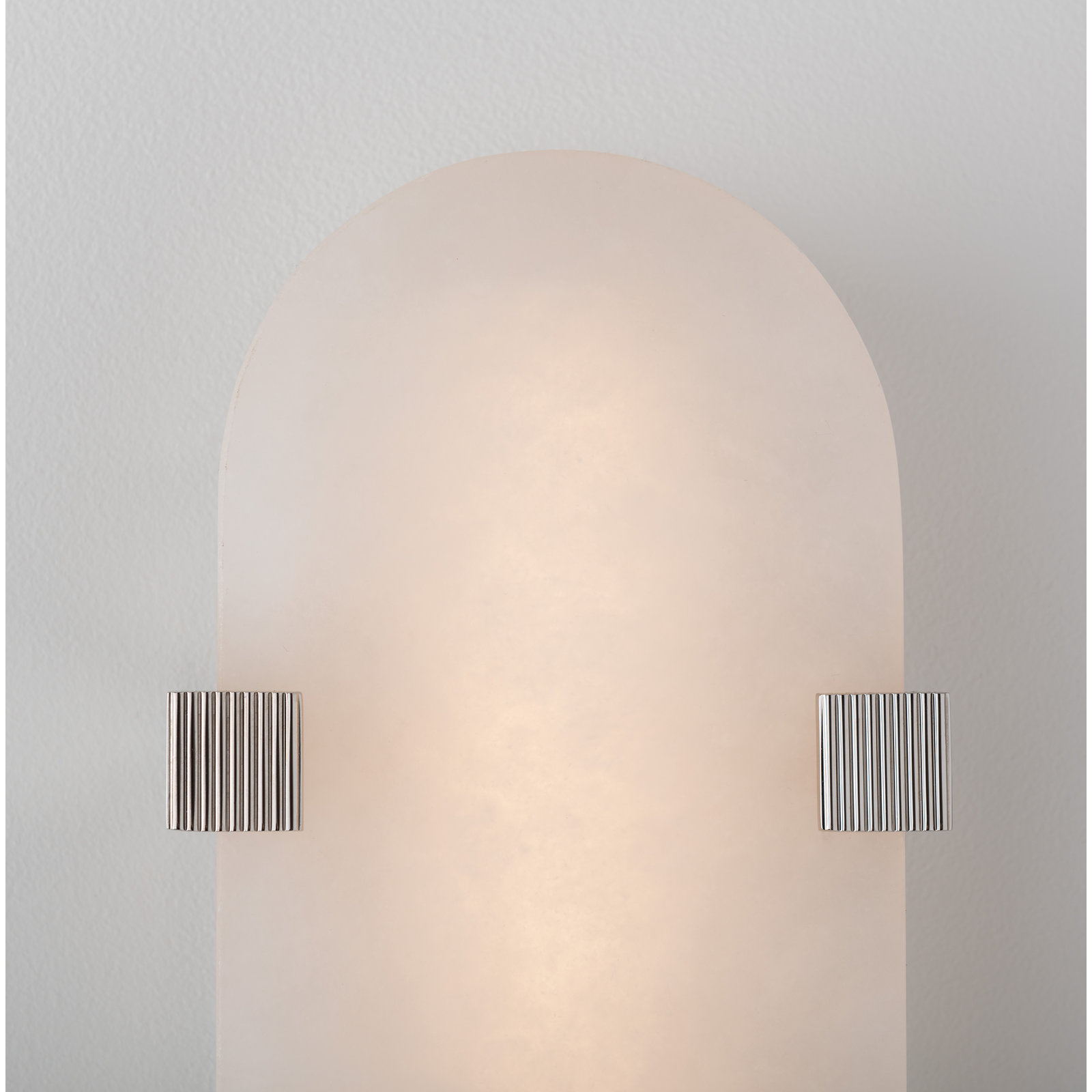 Alister Single Light Dimmable LED Flush Mounted Sconce, Polished Nickel