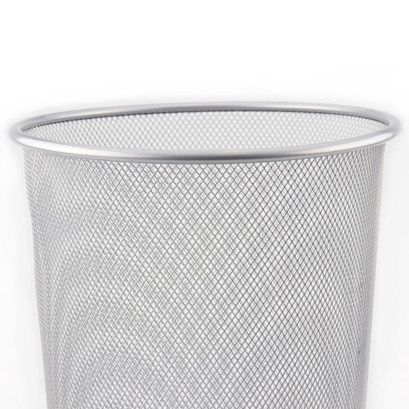 Gent 10 Litre Waste Basket, Silver
