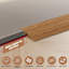 Seuil de porte de transition de plancher 39 po, garniture de réduction de transition de plancher auto-adhésive, bande de seuil de seuil pour les portes, tuiles, tapis