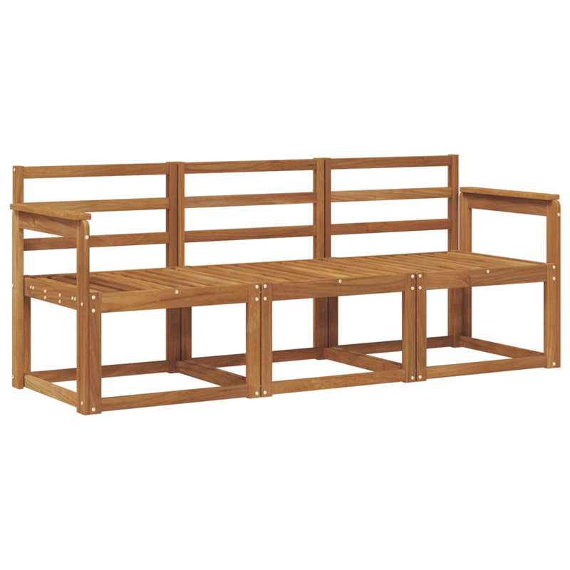  Outdoor Sofa Set Solid Acacia Wood Sectional Garden Furniture Modern