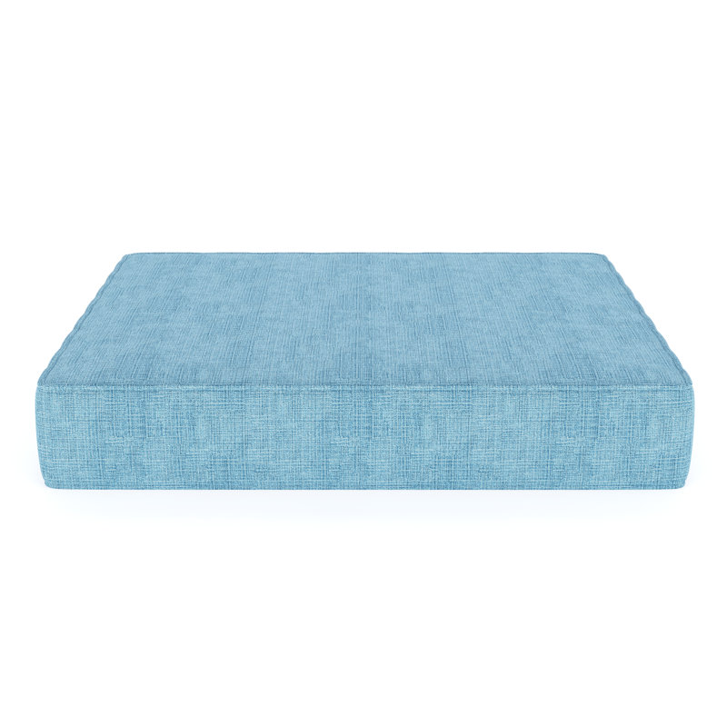 Sunbrella® Outdoor Ottoman Cushion, Cast Horizon Sunbrella® Plainweave, 3.5" H x 23.5" W x 20.5" D
