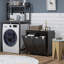 Armoire à linge double inclinable, armoire de rangement pour salle de bain avec panier à 2 compartiments, armoire de plancher moderne, armoire de hall d'entrée