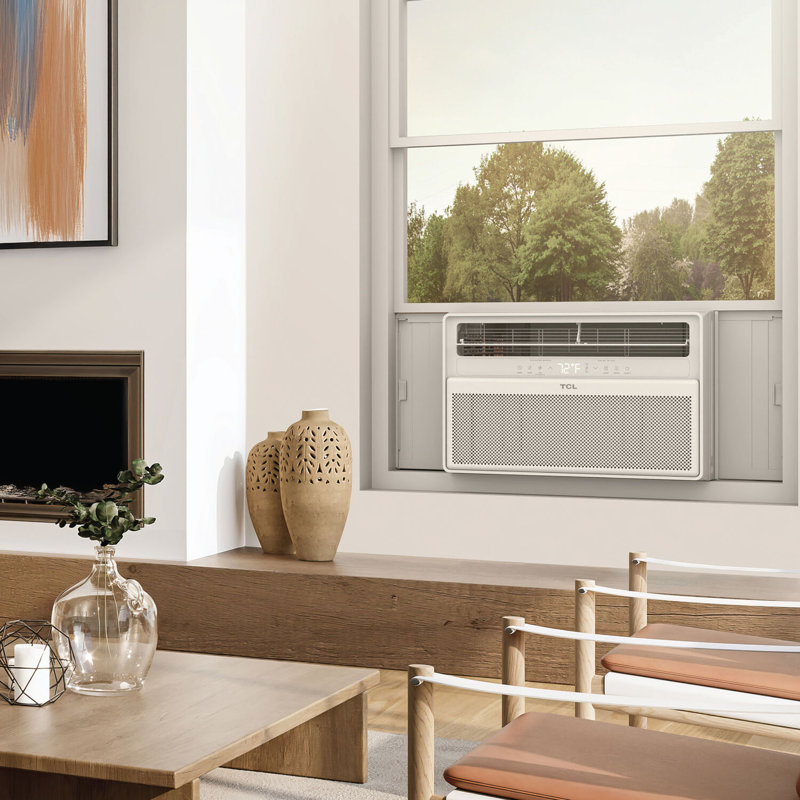 TCL Q-Series 12,000 BTU 550 Sq. Ft. Smart Inverter Window Air Conditioner with Heater, Remote Control & Wi-Fi Compatibility